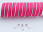 Preview: Endlosreißverschluss metallisiert schmal pink/ silber (1m)